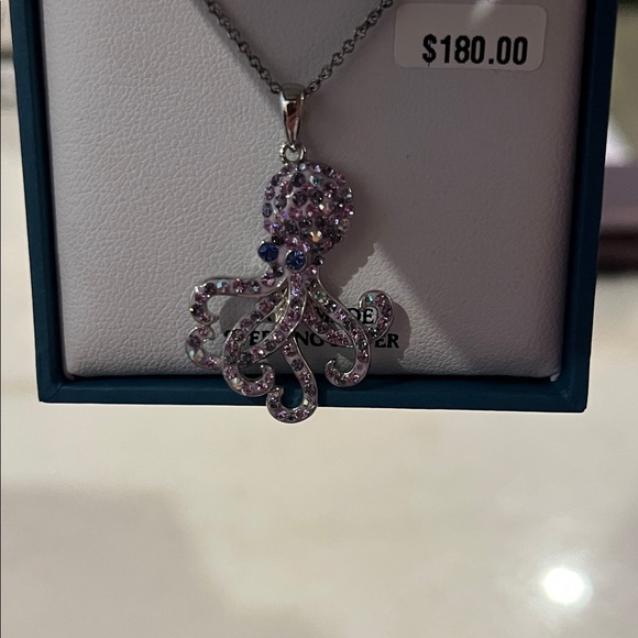 OCEAN Made in Ireland Silver Octopus Pendant Necklace BRAND NEW APROX 16in - Picture 2 of 4